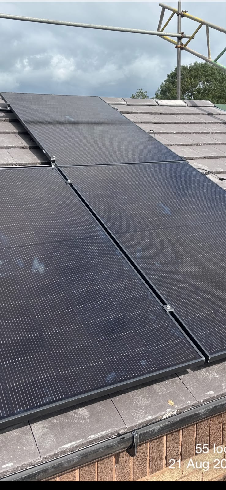 Solar installation in progress